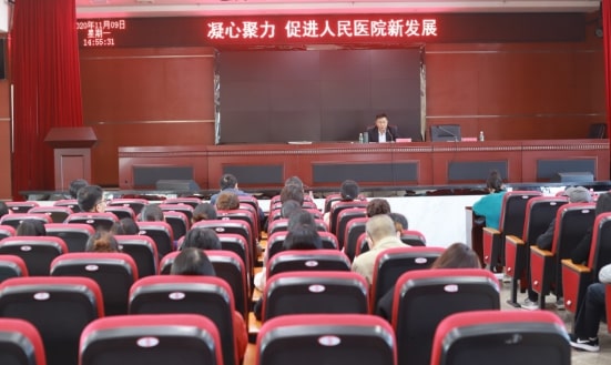 县委常委、宣传部长汤先梧来我院讲授专题党课